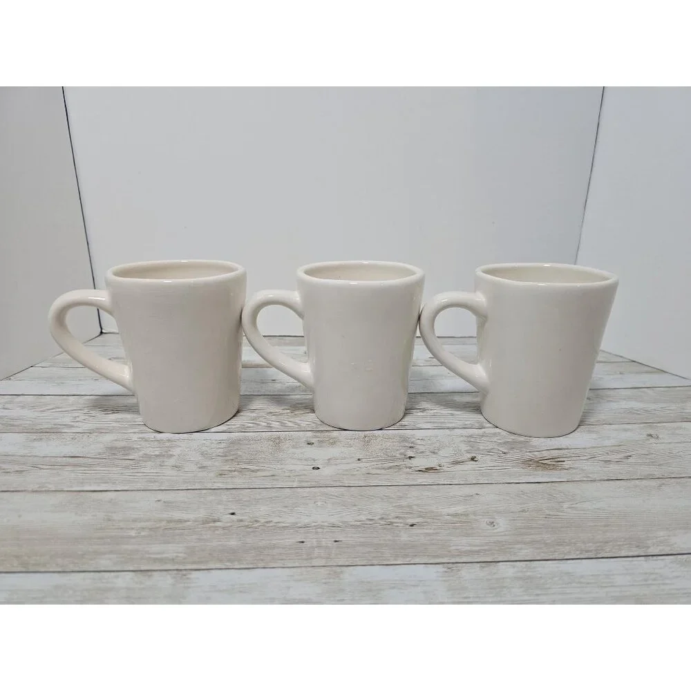 Williams‎ Sonoma Set of 3 Mocha Espresso and American Coffee Mugs Stamped